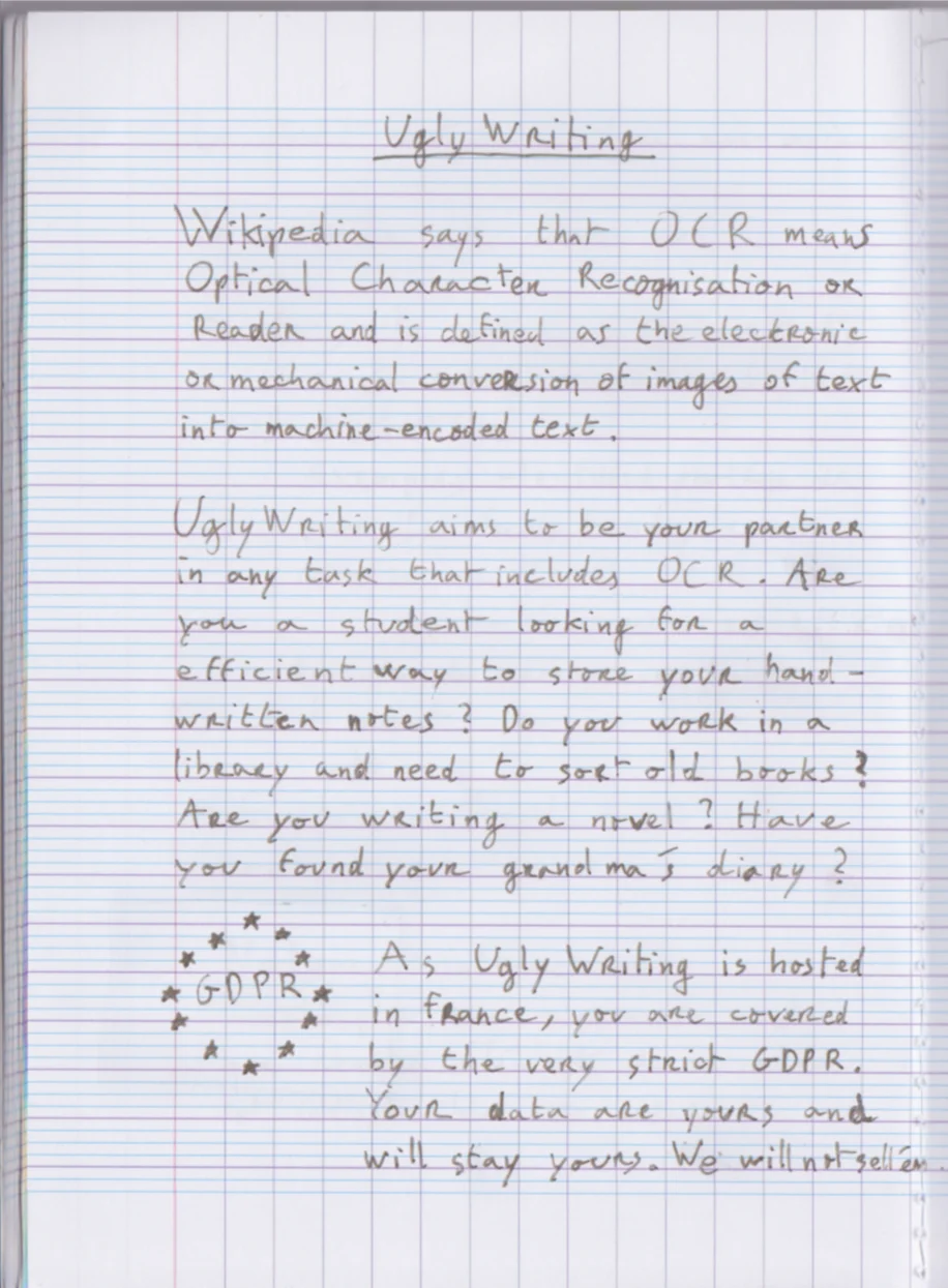 Documento manuscrito original — Notas escolares (escaneadas)